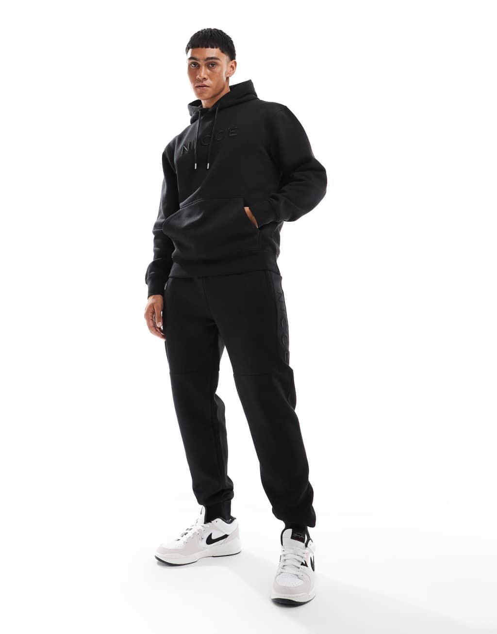 Nicce logo sweatpants in black Product Image