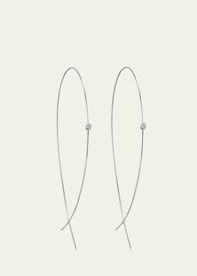 Lana Large Upside Down Diamond Hoop Earrings Product Image