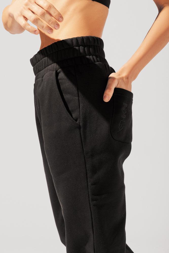 Cloud Rollover Sweatpant - Black Product Image