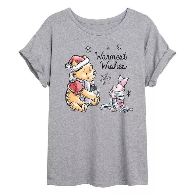 Disneys Winnie The Pooh Womens Warmest Wishes Tee, Girls Product Image