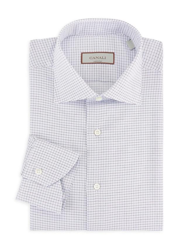 Mens Modern-Fit Grid Print Dress Shirt Product Image