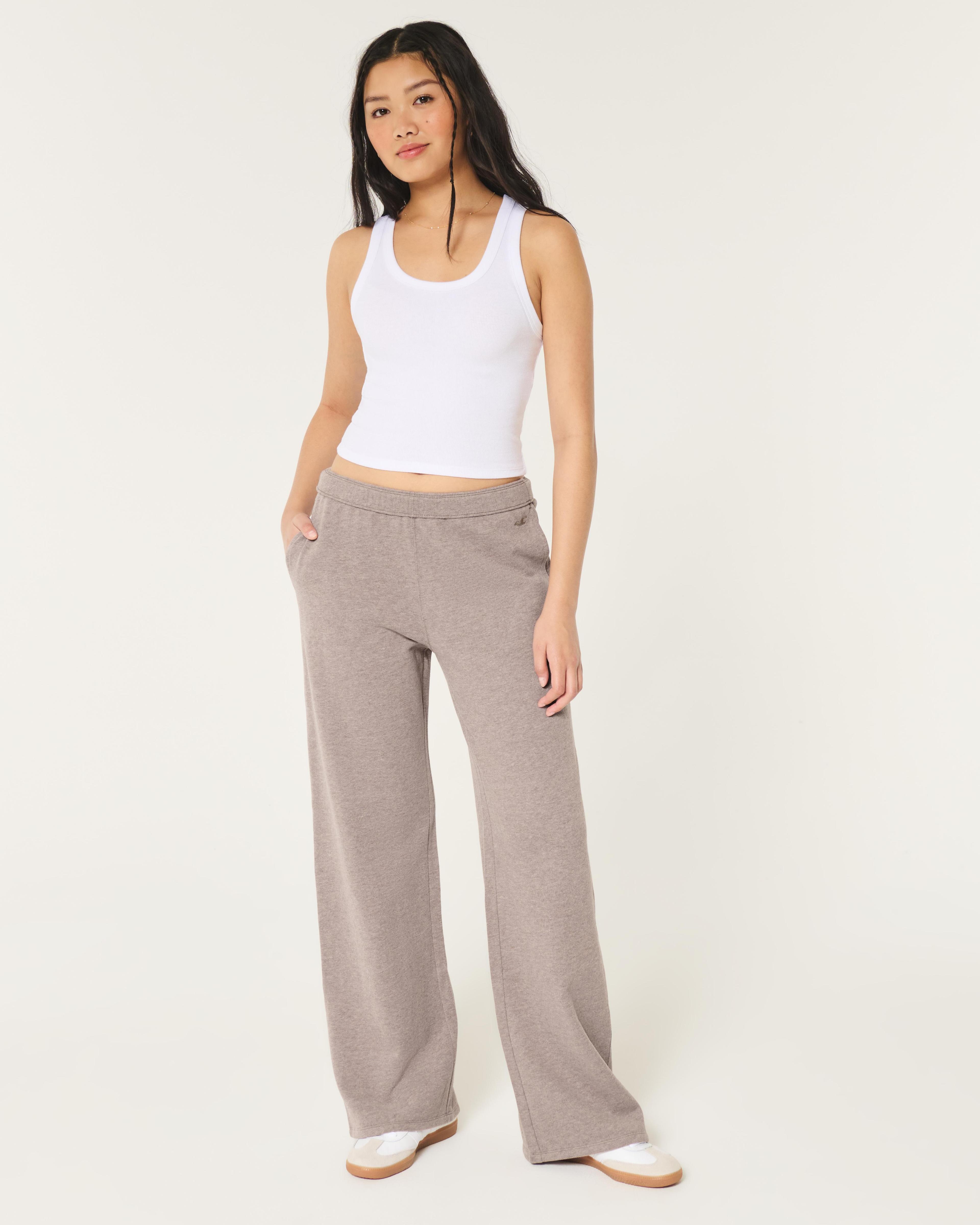 Hollister Feel Good Flece Ultra High-Rise Wide-Leg Pants Product Image