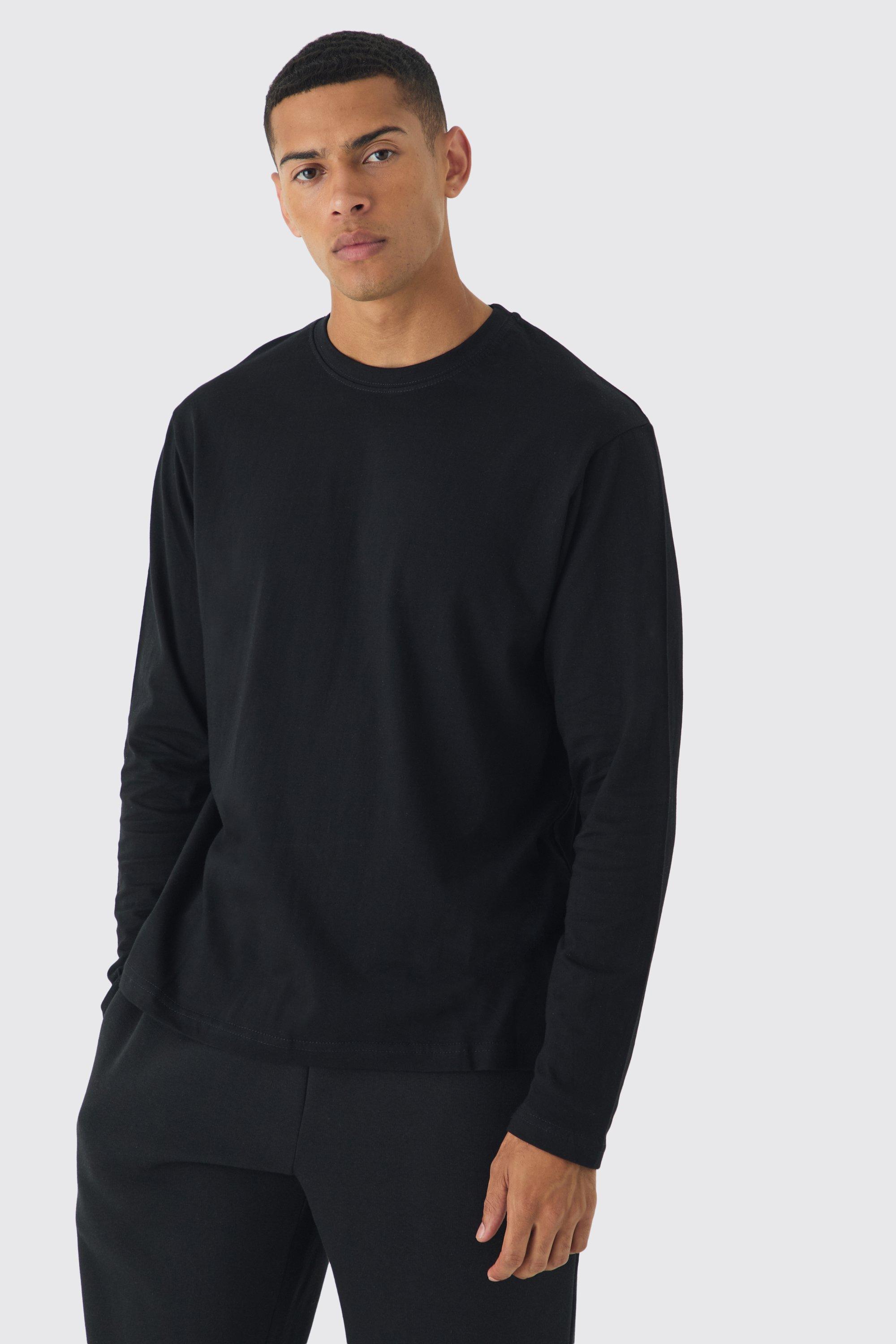 Long Sleeve Crew Neck T-shirt | boohooMAN USA Product Image