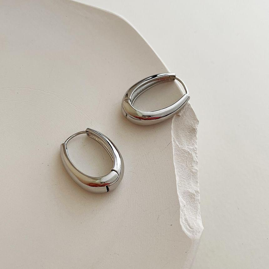 Polished Alloy Hoop Earring Product Image