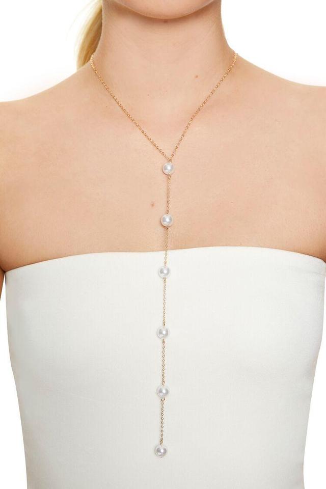 Faux Pearl Y-Chain Necklace | Forever 21 Product Image