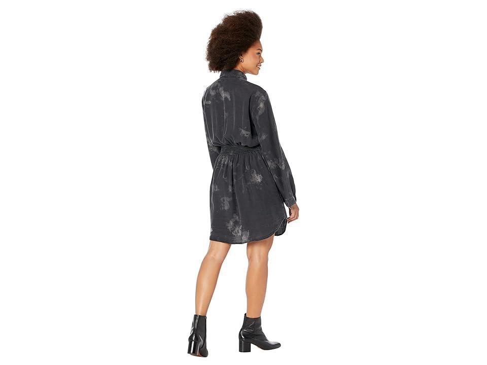 bella dahl Mini Shirtdress with Smocked Back (Dusty Cloud Wash) Women's Dress Product Image