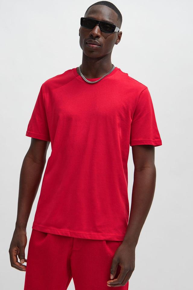 Essential Crew Tee - Red Product Image