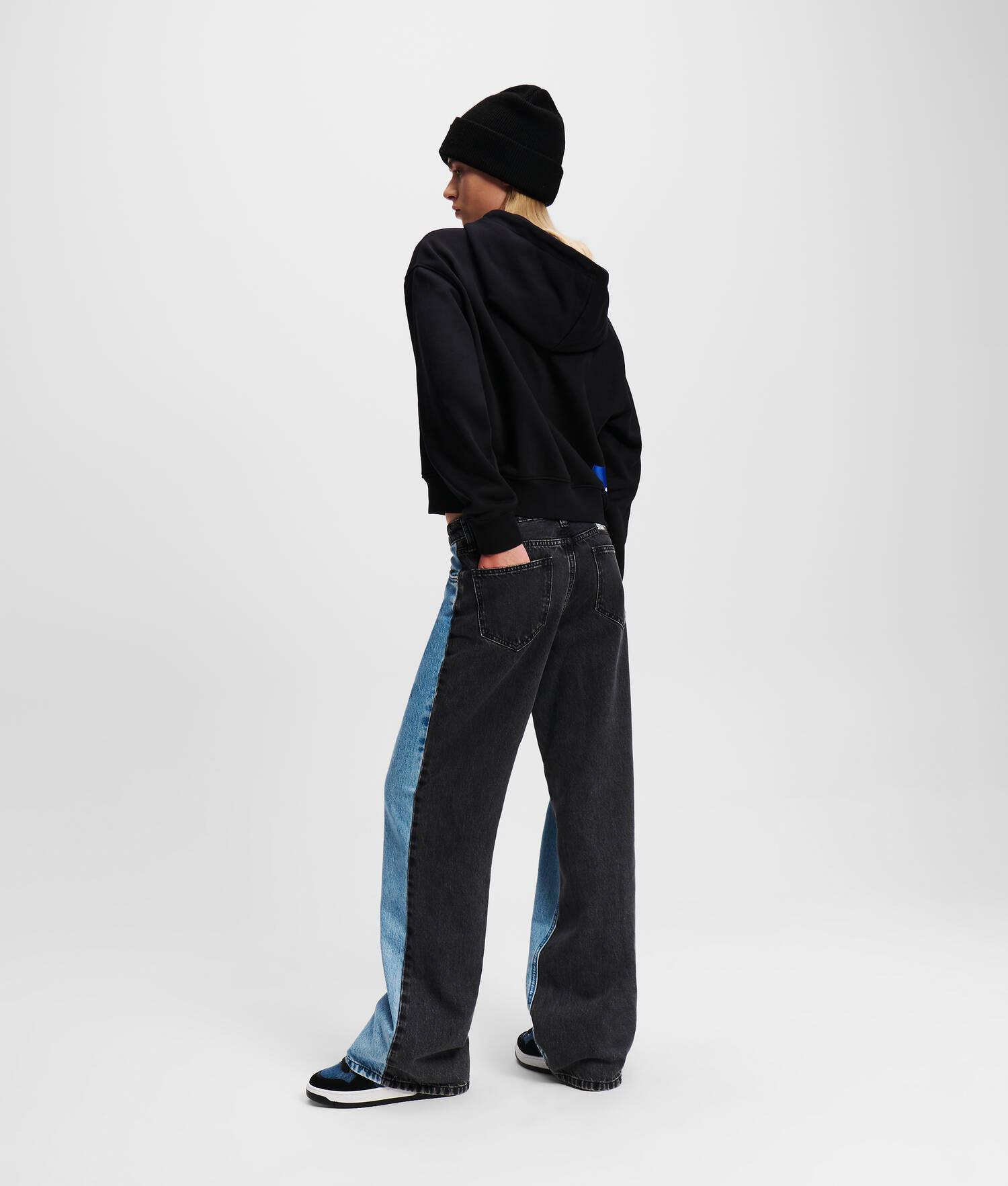 KLJ MID-RISE RELAXED BLOCKED JEANS Product Image