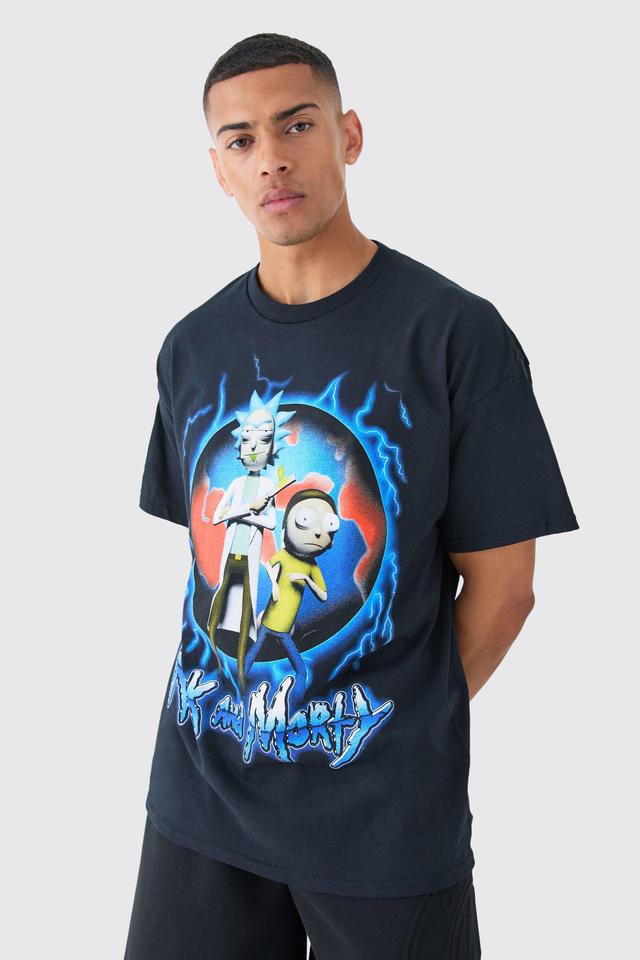 Oversized Rick And Morty License T-shirt | boohooMAN USA Product Image