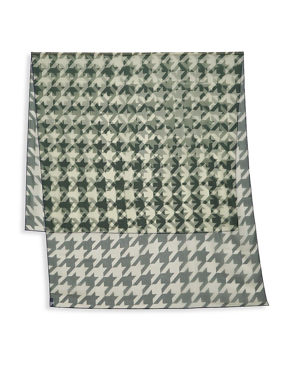 Womens Houndstooth Silk Scarf product image