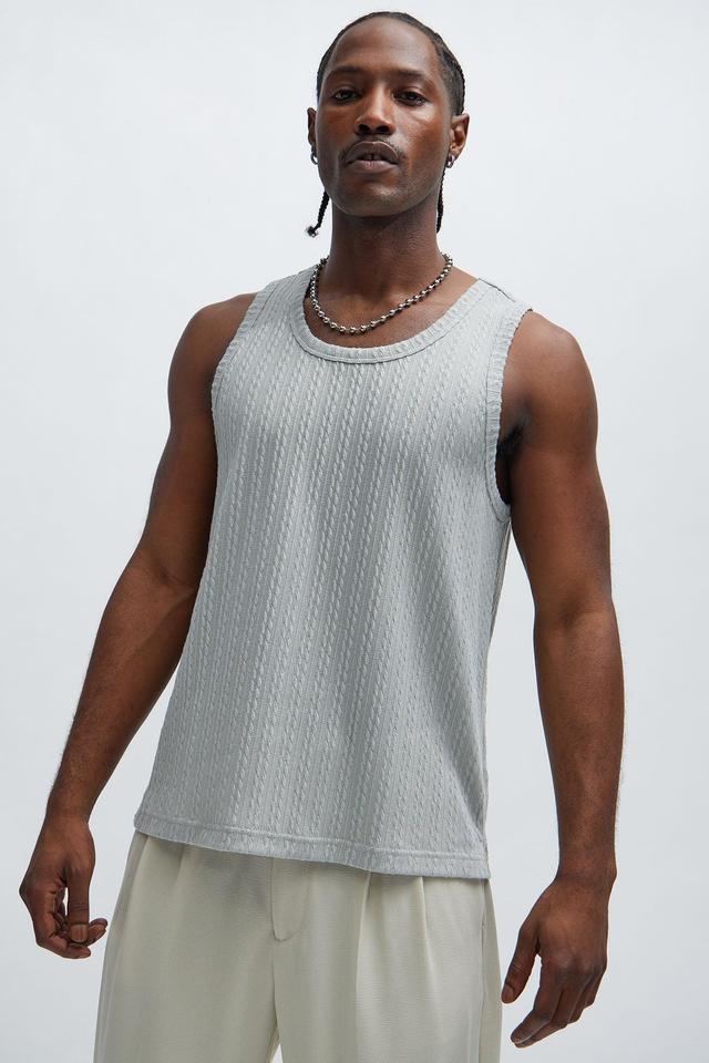 Kellen Textured Tank - Grey Product Image