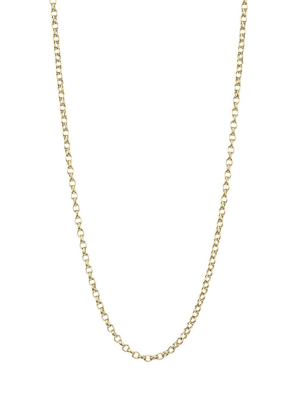 Womens 18K Yellow Gold Belcher-Link Long Chain Necklace/0.08 Product Image