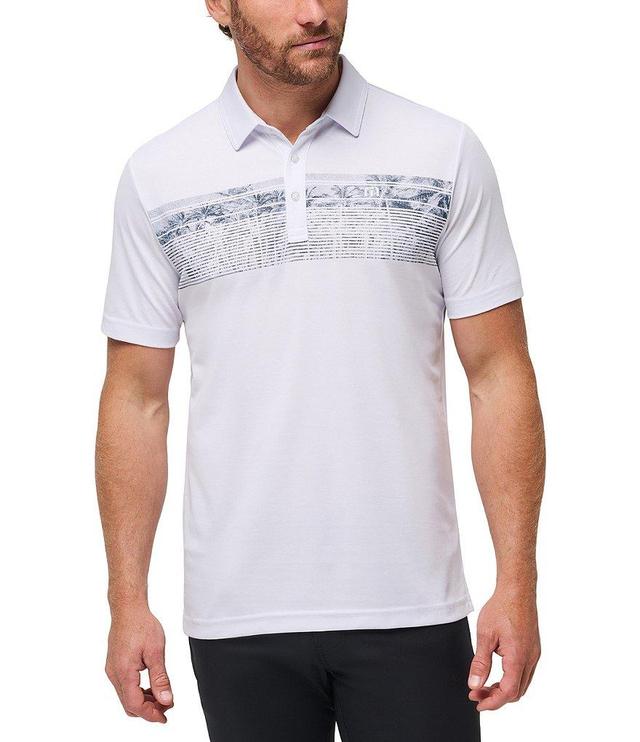 TravisMathew Performance Stretch Banzai Beach Short Sleeve Polo Shirt Product Image