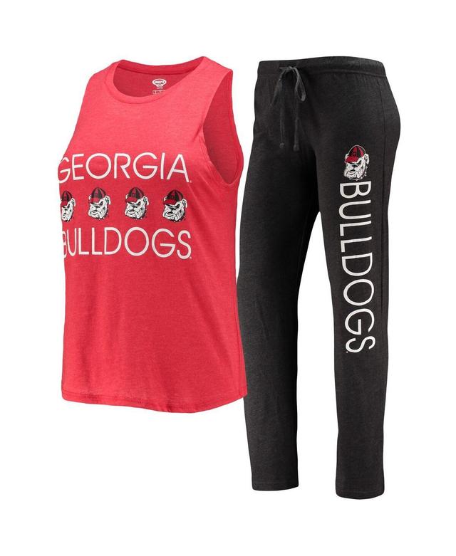 Womens Concepts Sport /Red Georgia Bulldogs Tank Top & Pants Sleep Set Product Image