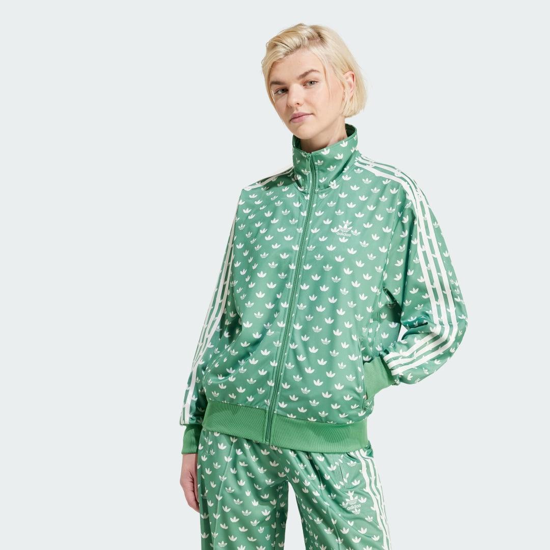 adidas Monogram Firebird Track Top Preloved Green XS Womens Product Image