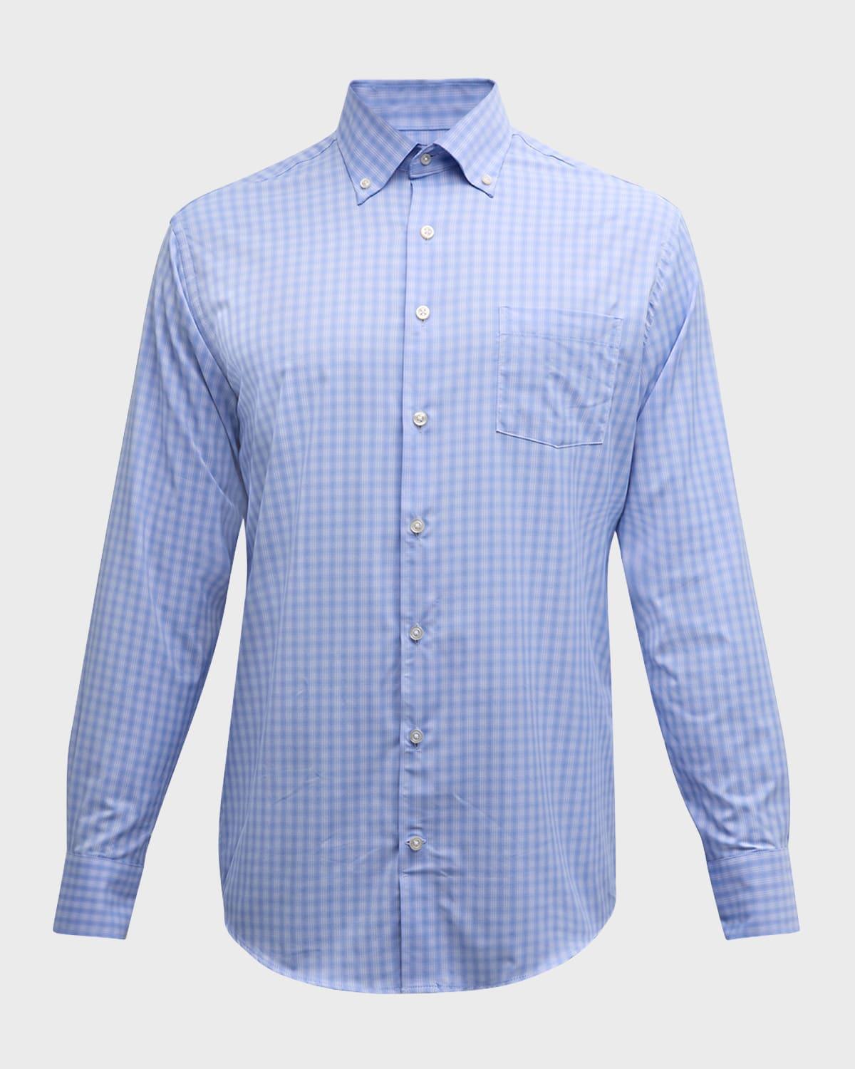 Peter Millar Mens Hawkes Performance Twill Sport Shirt | Color: Wisteria | Size: M Product Image