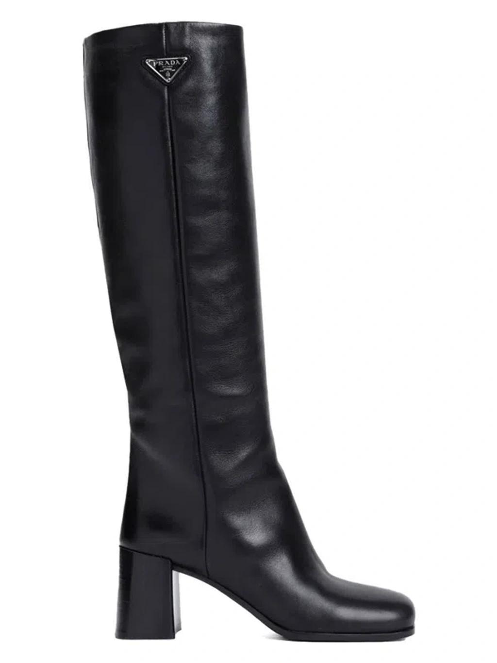 Black Leather Boots Product Image