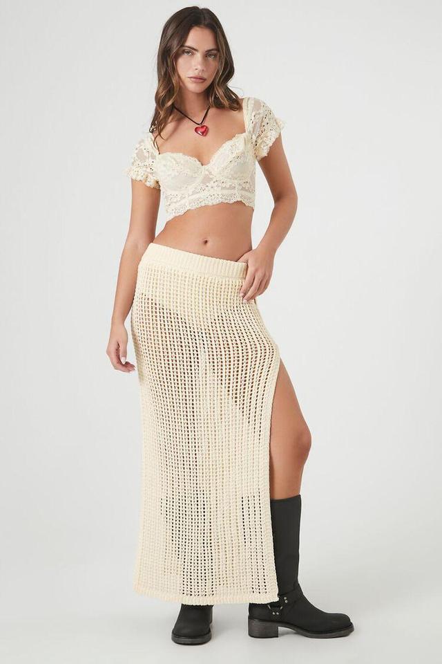 Cutout Crochet Maxi Skirt | Forever 21 Product Image