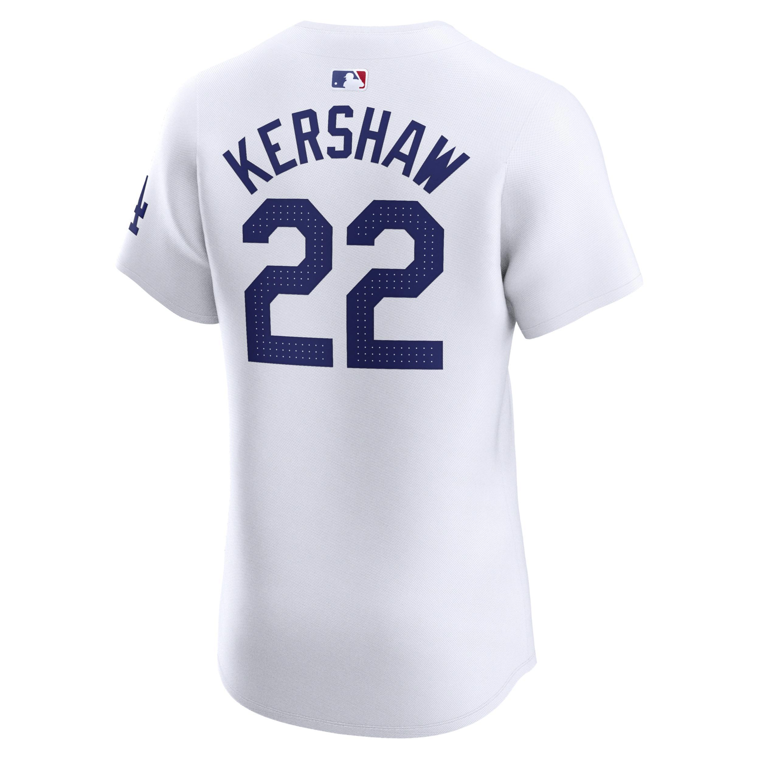 Nike Mens Clayton Kershaw White Los Angeles Dodgers Home Elite Player Jersey - White Product Image