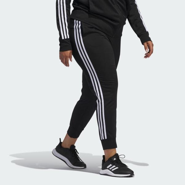 Essentials Warm-Up Slim Tapered 3-Stripes Track Pants (Plus Size) Product Image