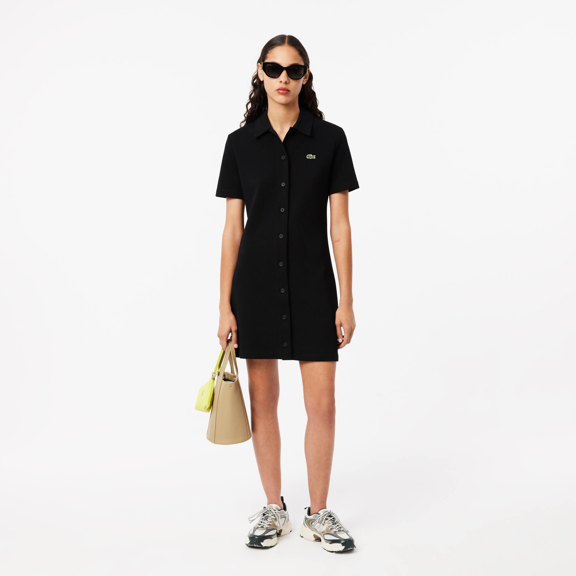 Heavy Piqué Buttoned Polo Dress Product Image