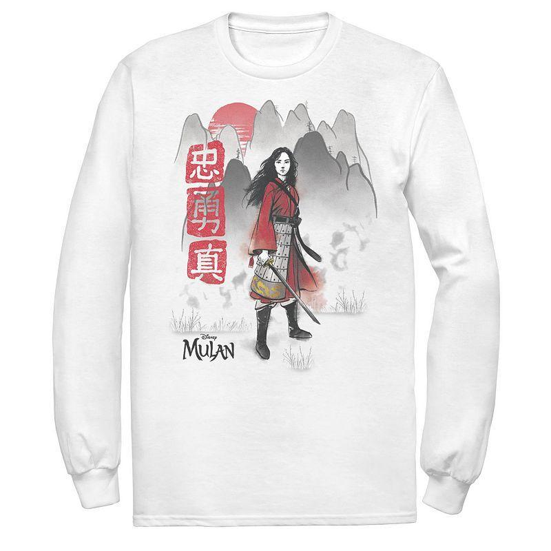 Mens Disney Mulan Live Action Watercolor Mountain Portrait Tee Product Image