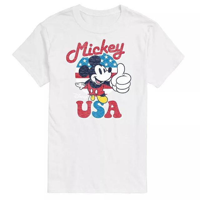 Disneys Mickey Mouse Mens USA Americana Graphic Tee Black Product Image