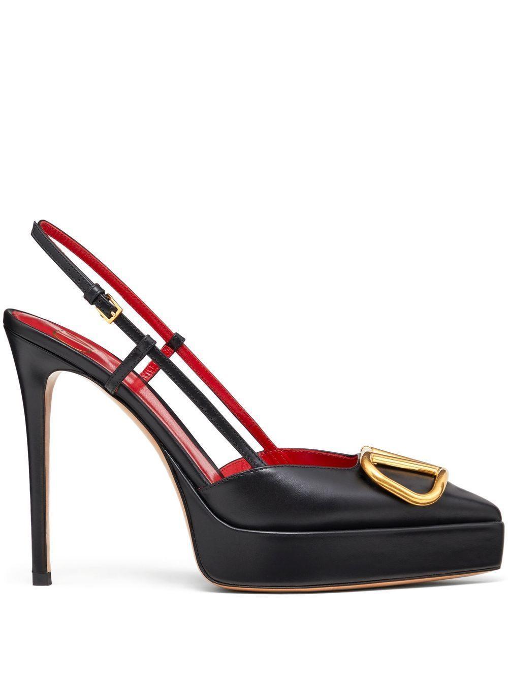 VALENTINO GARAVANI Vlogo Signature Slingback-pumps In Black Product Image