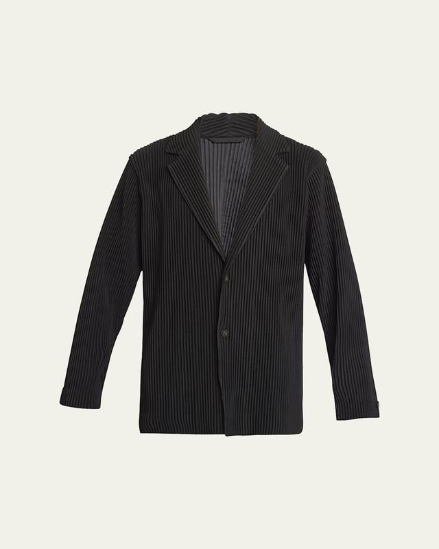 Mens Pleated Single-Button Sports Jacket Product Image