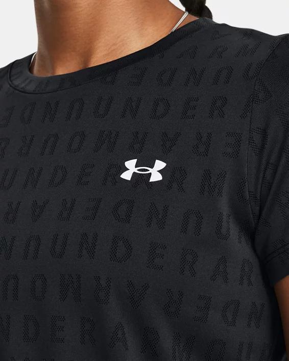 Women's UA Velocity Wordmark Jacquard Short Sleeve Product Image