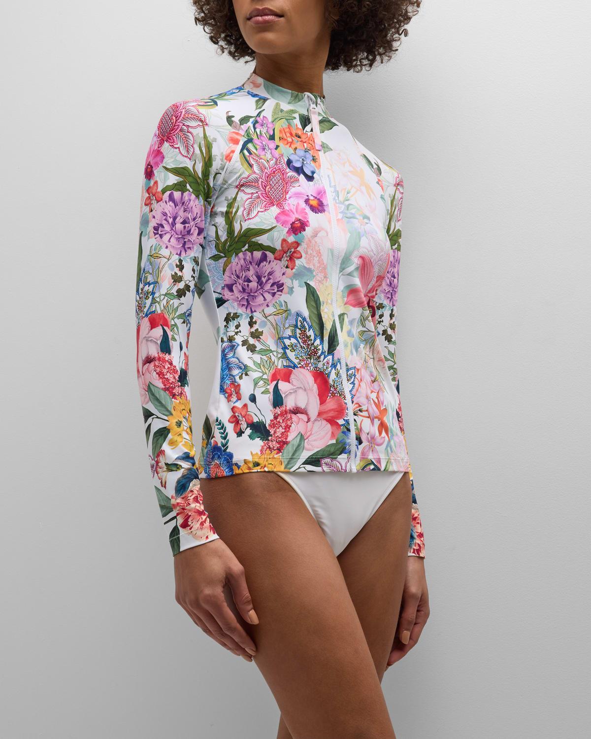 Neon Jungle Long-Sleeve Rashguard Surf Shirt Product Image