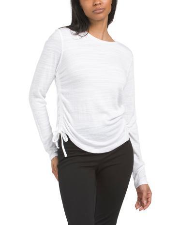 Textured Crew Neck Top for Women Product Image