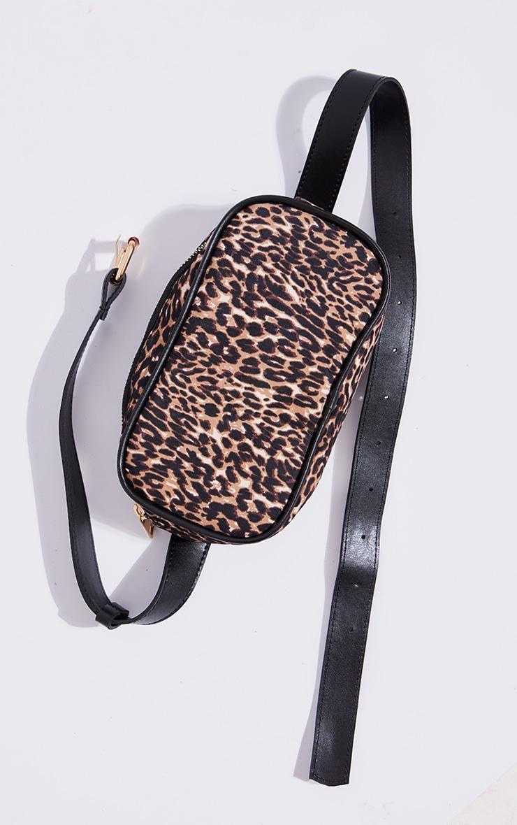 Leopard Print Nylon Rectangular Fanny Pack Product Image