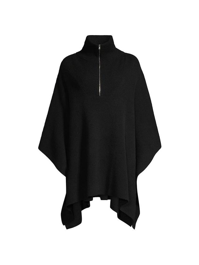 Womens Sofia Cashmere Double Knit Quarter-Zip Cape Product Image