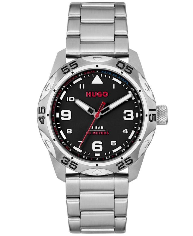 Hugo Boss Mens Trek Quartz Stainless Steel Watch 42mm - Silver Product Image