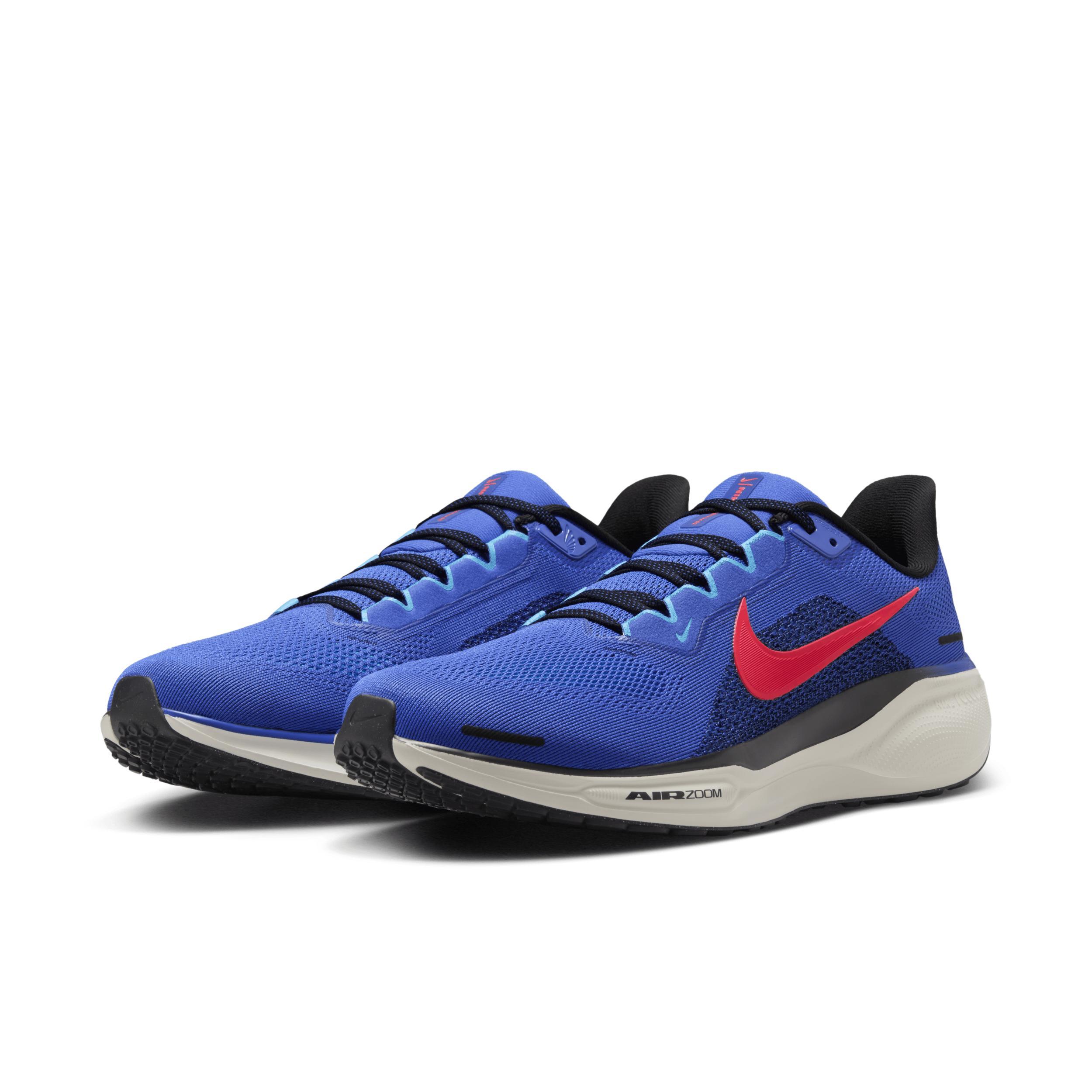 Nike Mens Nike Air Zoom Pegasus 41 - Mens Running Shoes Astronomy Blue/Hot Punch/Black Product Image