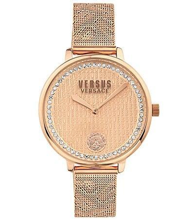 Versus Versace Womens Two-Hand Quartz La Villette Silver-Tone Stainless Steel Bracelet 36mm Product Image