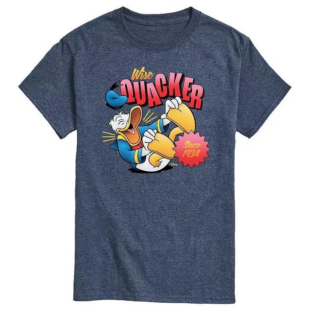 Disneys Mickey Mouse & Friends Donald Duck Mens Wise Quacker Graphic Tee Grey Blue Product Image