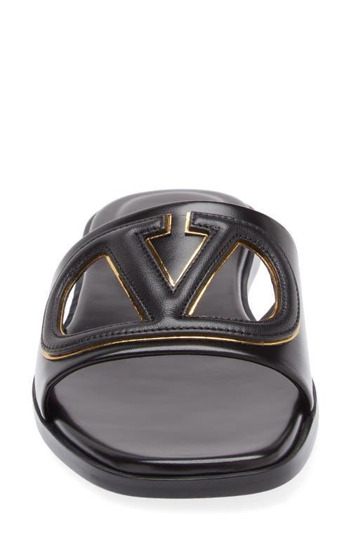 Vlogo Cutout Slide Sandal In Black Product Image