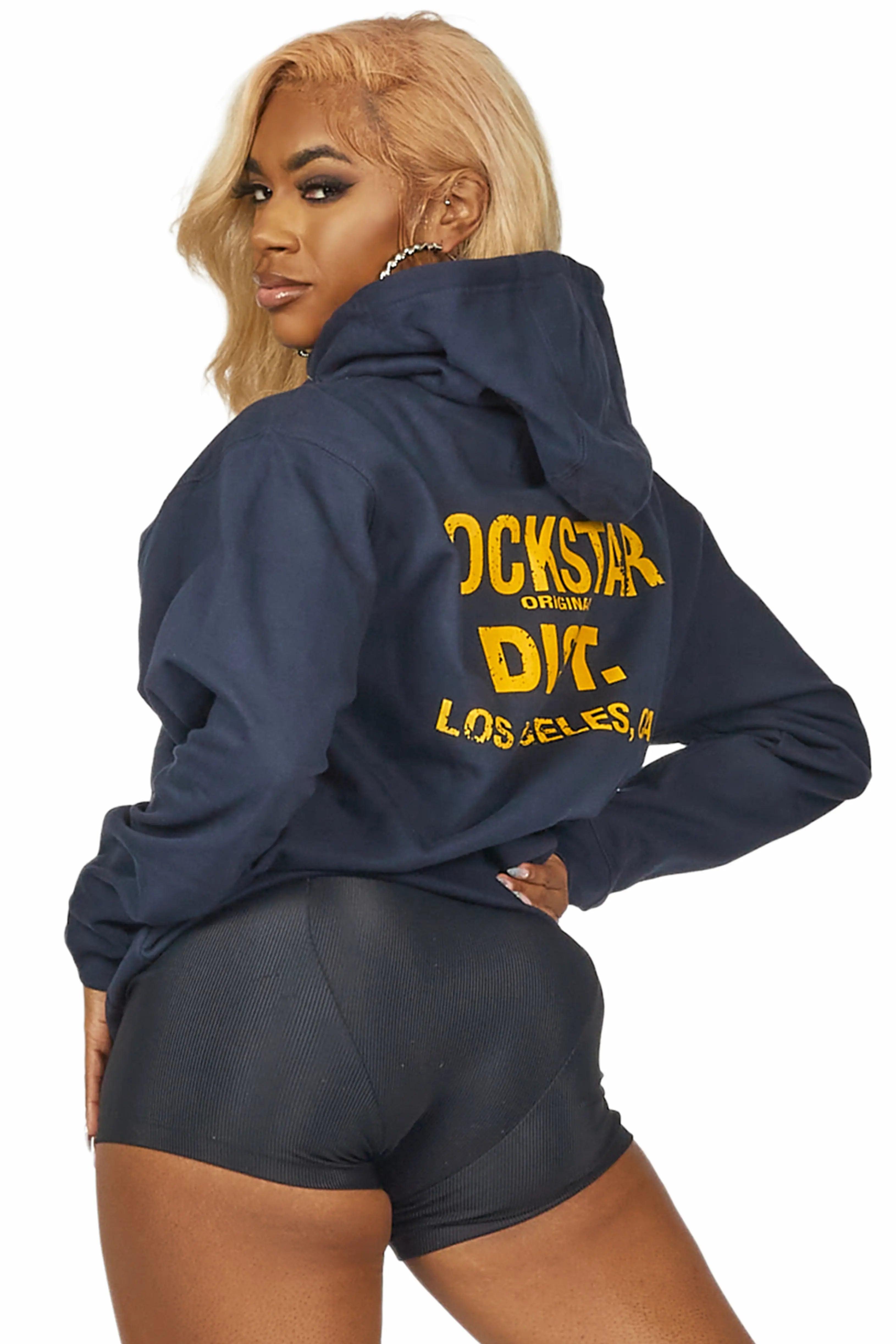 Dalasia Navy Oversized Hoodie Female Product Image