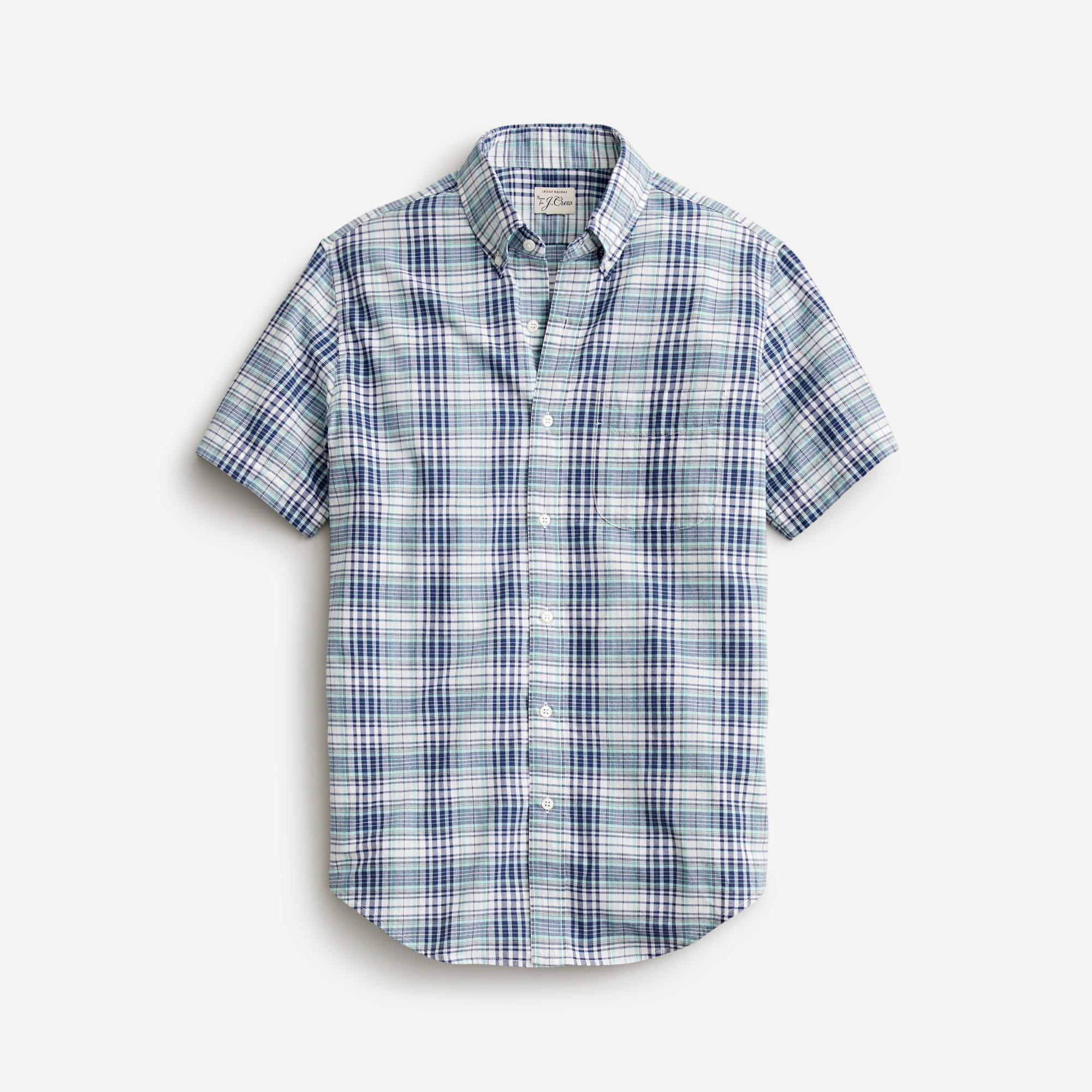 Slim short-sleeve Indian madras shirt Product Image