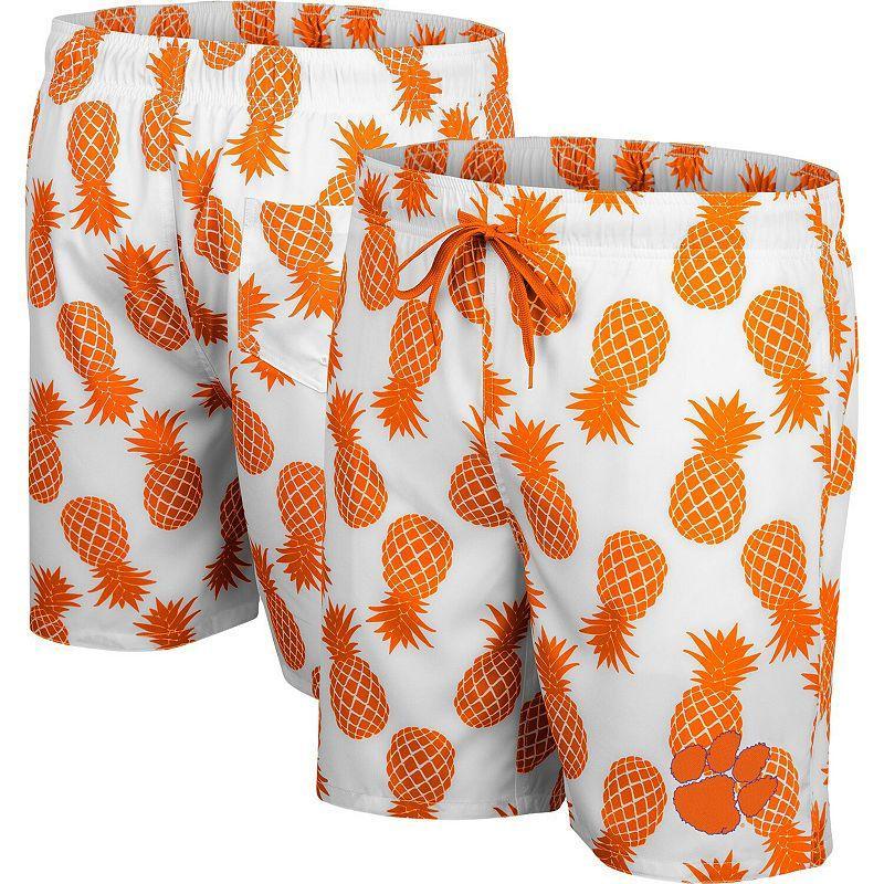 Mens Colosseum /Orange Clemson Tigers Pineapple Swim Shorts Product Image