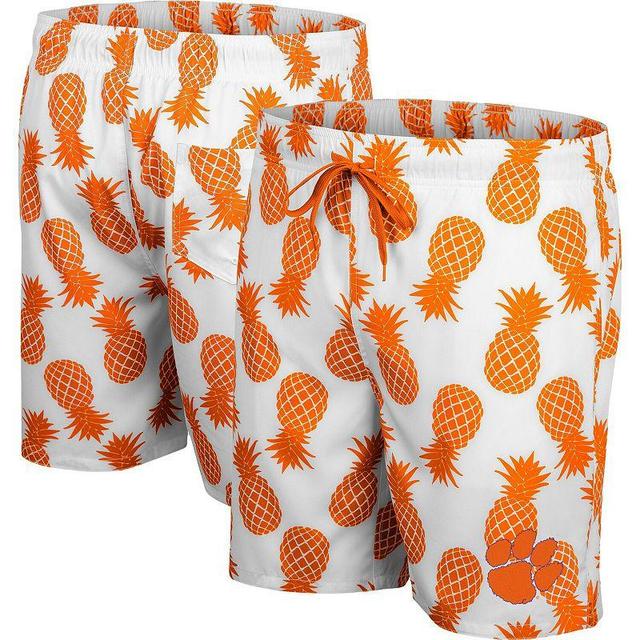 Mens Colosseum /Orange Clemson Tigers Pineapple Swim Shorts Product Image