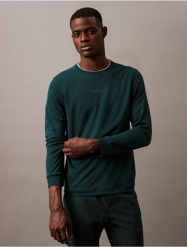 Calvin Klein Mens CK Sport Classic Long Sleeve T-Shirt - Green - S Product Image