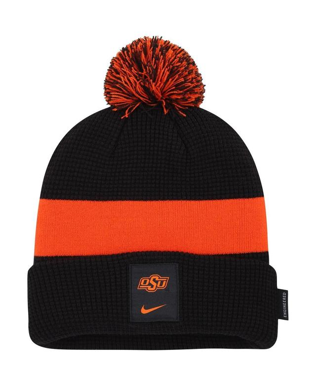 Mens Nike Black Oklahoma State Cowboys Sideline Team Cuffed Knit Hat with Pom Product Image