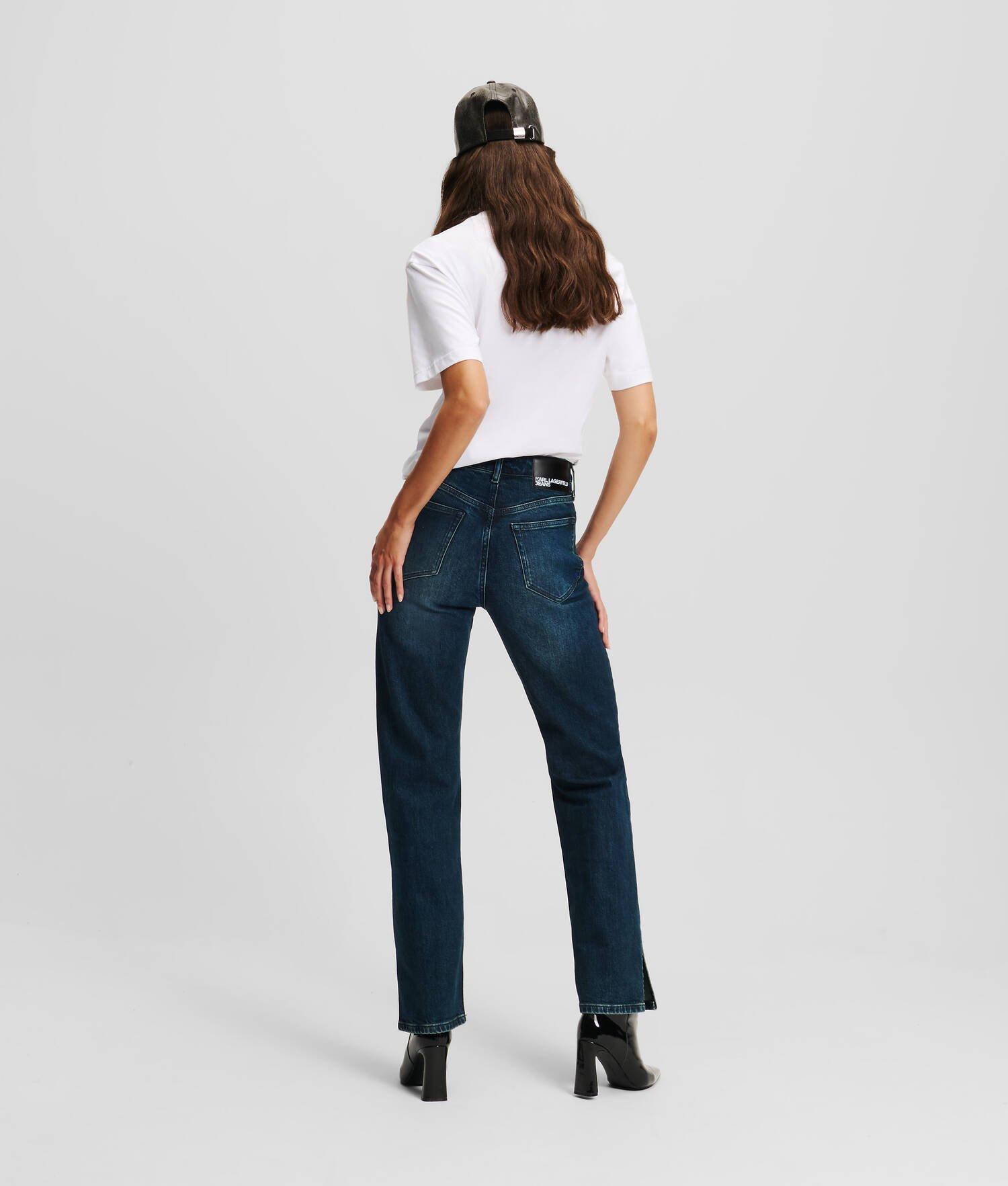 KLJ HIGH-RISE SPLIT-HEM STRAIGHT JEANS Product Image