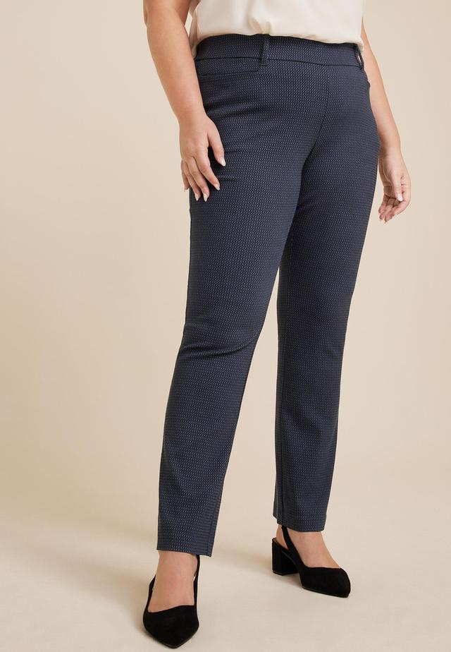 Maurices Plus Size Womens Bengaline Textured Mid Rise Bootcut Pants Blue Size 18W Product Image