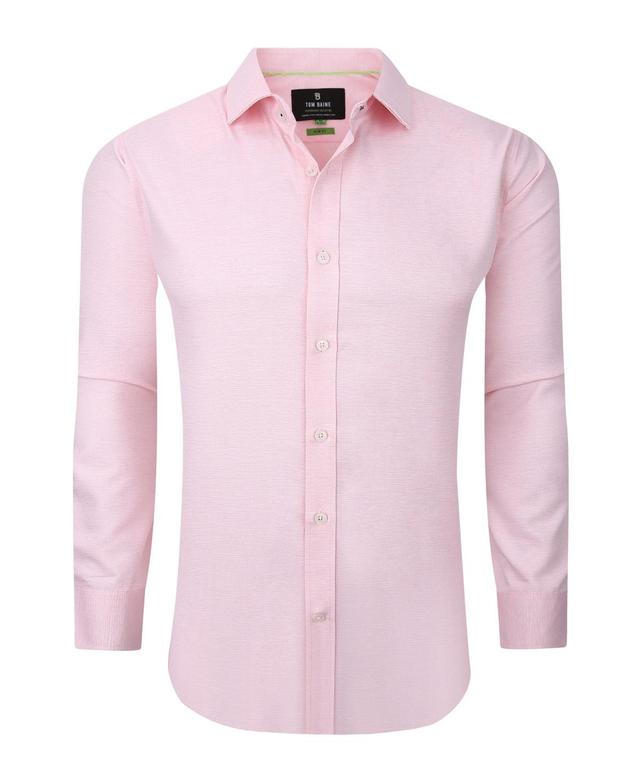 Tom Baine Mens Performance Solid Long Sleeve Button Down Dress Shirt Product Image