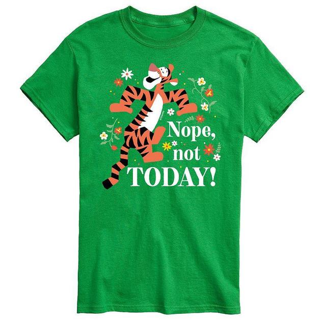 Disneys Winnie the Pooh Big & Tall Nope Not Today Graphic Tee, Mens Med Blue Product Image