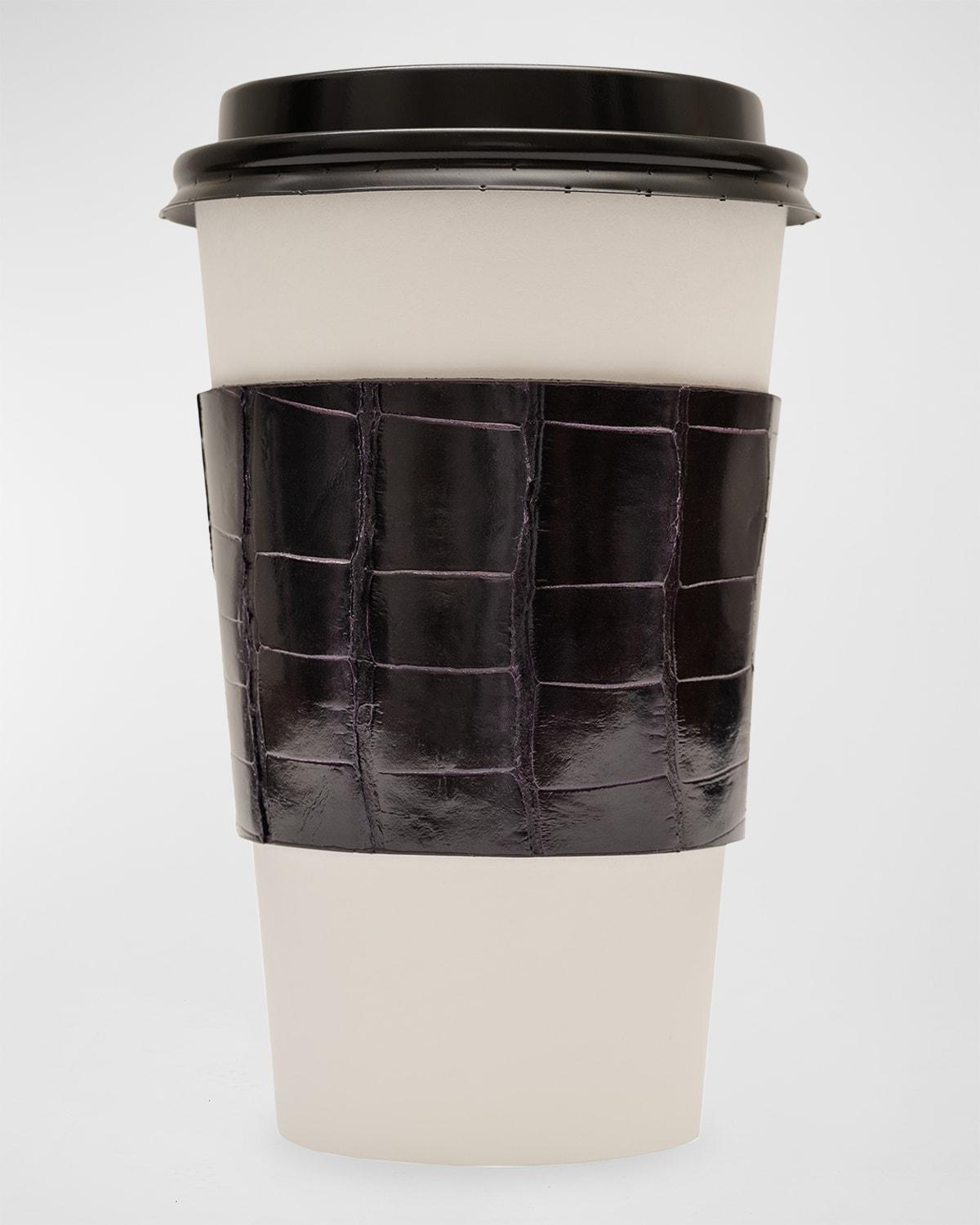 Mens Glazed Alligator Leather Cup Sleeve Product Image